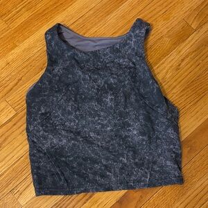 lululemon athletica Black and Gray Crop Top